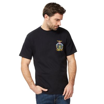 Big and tall black 'cod jovi' print t-shirt